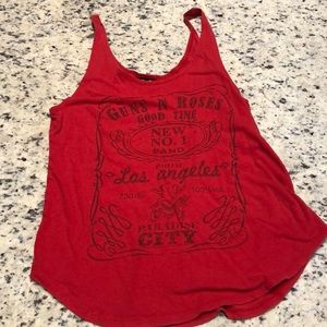 Bravado brand “Guns n Roses” band tank top, red, size small